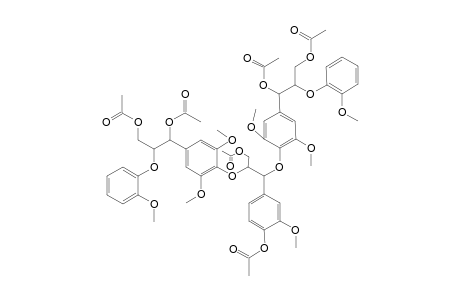 2-{3-Hydroxy-1-(4-hydroxy-3-methoxyphenyl)-1-{4-[2-(2-methoxyphenyloxy-1,3-dihydroxypropyl)-1,3-dimethoxyphenyl]oxy}-5-[1,3-dihydroxy-2-(2-methoxyphenoxy)propyl]-1,3-dimethoxybenzene peracetate