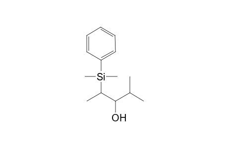 (1RS,2RS)-2-Dimethyl(phenyl)silyl-4-methylpentan-3-ol