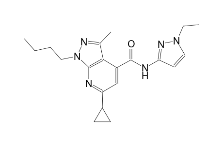 1-butyl-6-cyclopropyl-N-(1-ethyl-1H-pyrazol-3-yl)-3-methyl-1H-pyrazolo[3,4-b]pyridine-4-carboxamide