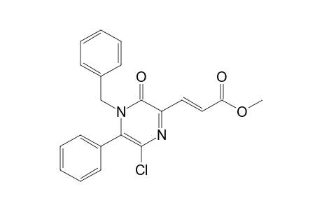 Methyl (2E)-3-(4-benzyl-6-chloro-3-oxo-5-phenyl-3,4-dihydro-2-pyrazinyl)-2-propenoate