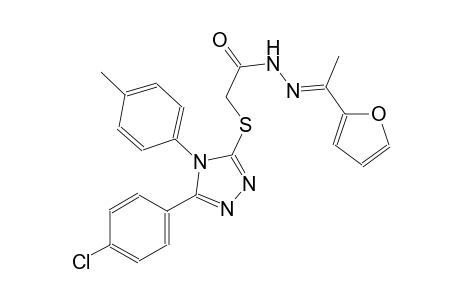 acetic acid, [[5-(4-chlorophenyl)-4-(4-methylphenyl)-4H-1,2,4-triazol-3-yl]thio]-, 2-[(E)-1-(2-furanyl)ethylidene]hydrazide