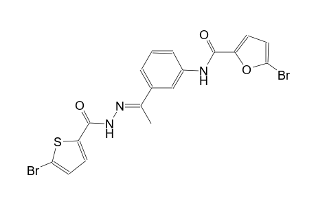 5-bromo-N-(3-{(1E)-N-[(5-bromo-2-thienyl)carbonyl]ethanehydrazonoyl}phenyl)-2-furamide