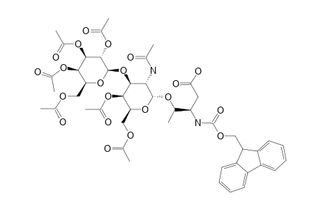#4;N-(9H-FLUOREN-9-YL)-METHOXYCARBONYL-[BETA-2,3,4,6-TETRA-O-ACETYL-GALACTOPYRANOSYL)-(1->3)-(ALPHA-2-ACETAMIDO-4,6-DI-O-ACETYL-2-DEOXY-GALACTOPYRANOSYL)]-BETA