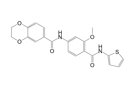 N-{3-methoxy-4-[(2-thienylamino)carbonyl]phenyl}-2,3-dihydro-1,4-benzodioxin-6-carboxamide