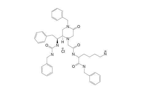 N-[2-[4-BENZYL-(2R)-[(1S)-(3-BENZYLUREIDO)-2-PHENYLETHYL]-5-OXO-PIPERAZIN-1-YL]-ACETYL]-LYS-NH-BN-HYDROCHLORIDE