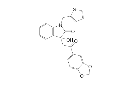 2H-indol-2-one, 3-[2-(1,3-benzodioxol-5-yl)-2-oxoethyl]-1,3-dihydro-3-hydroxy-1-(2-thienylmethyl)-