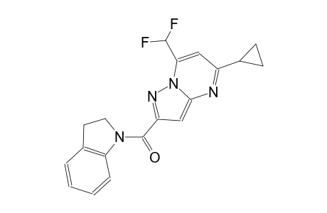 5-cyclopropyl-7-(difluoromethyl)-2-(2,3-dihydro-1H-indol-1-ylcarbonyl)pyrazolo[1,5-a]pyrimidine