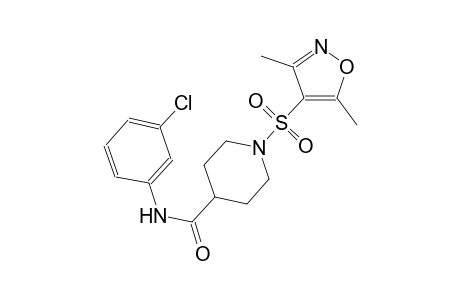 N-(3-chlorophenyl)-1-[(3,5-dimethyl-4-isoxazolyl)sulfonyl]-4-piperidinecarboxamide
