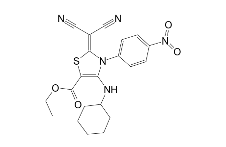 Ethyl 2-dicyanomethylene-4-cyclohexylamino-2,3-dihydro-3-(4-nitrophenyl)thiazole-5-carboxylate