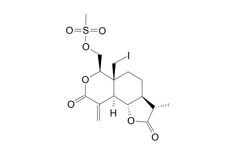 methanesulfonic acid [(3S,3aS,5aS,6R,9aS,9bS)-5a-(iodomethyl)-2,8-diketo-3-methyl-9-methylene-3a,4,5,6,9a,9b-hexahydro-3H-pyrano[3,4-g]benzofuran-6-yl]methyl ester
