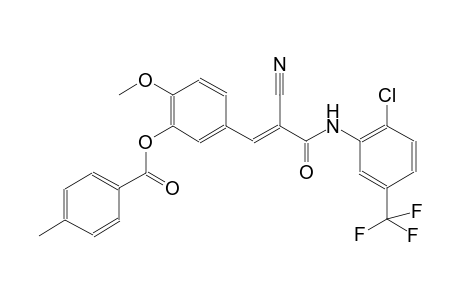 5-{(1E)-3-[2-chloro-5-(trifluoromethyl)anilino]-2-cyano-3-oxo-1-propenyl}-2-methoxyphenyl 4-methylbenzoate