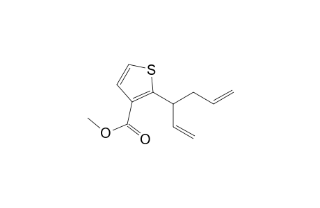 3-Thiophenecarboxylic acid, 2-(1-ethenyl-3-butenyl)-, methyl ester