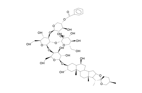 25S-5alpha-SPIROSTAN-2alpha,3beta,6beta-TRIOL 3-O-beta-D-GLUCOPYRANOSYL-(1-2)-O-(4-O-BENZOYL-beta-D-XYLOPYRANOSYL-(1-3))-O-beta-D-GLUCOPYRANOSYL-(1-4)-beta-D-GALACTOPYRANOSIDE