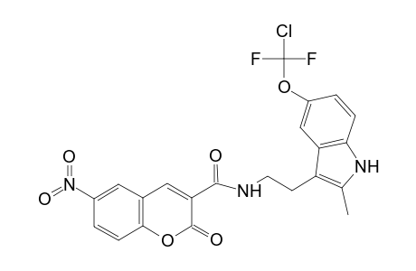 N-(2-{5-[chloro(difluoro)methoxy]-2-methyl-1H-indol-3-yl}ethyl)-6-nitro-2-oxo-2H-chromene-3-carboxamide