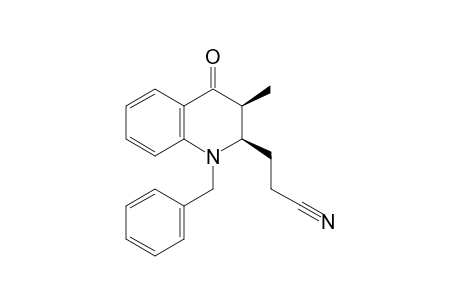 syn-3-(1-Benzyl-3-methyl-4-oxo-1,2,3,4-tetrahydroquinolin-2-yl)propanenitrile