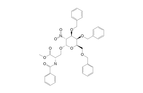 O-(3,4,6-TRI-O-BENZYL-2-DEOXY-2-NITRO-ALPHA-D-GALACTOPYRANOSYL)-N-(BENZOYL)-L-SERINE-METHYLESTER