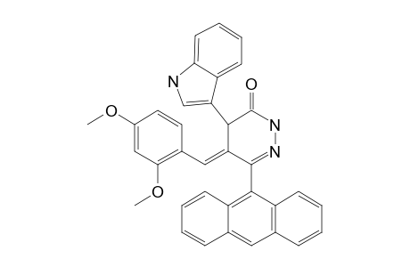6-ANTHRACEN-9-YL-5-(2,4-DIMETHOXYBENZYLIDENE)4-(1H-INDOL-3-YL)-4,5-DIHYDRO-2H-PYRIDAZIN-3-ONE