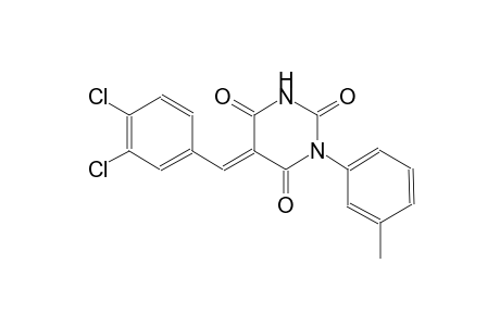 2,4,6(1H,3H,5H)-pyrimidinetrione, 5-[(3,4-dichlorophenyl)methylene]-1-(3-methylphenyl)-, (5E)-