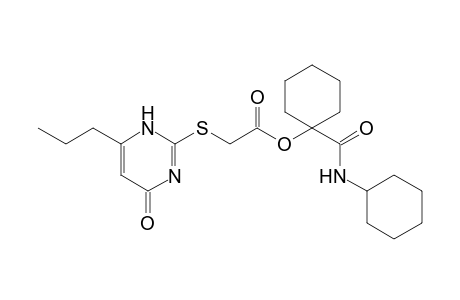 1-(Cyclohexylcarbamoyl)cyclohexyl 2-([4-oxo-6-propyl-1,4-dihydropyrimidin-2-yl]thio)acetate