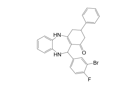 11-(3-Bromo-4-fluorophenyl)-3-phenyl-2,3,4,5,10,11-hexahydro-1H-dibenzo[b,e][1,4]diazepin-1-one