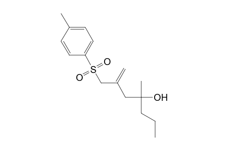 4-Methyl-2-(p-tolylsulfonylmethyl)hept-1-en-4-ol