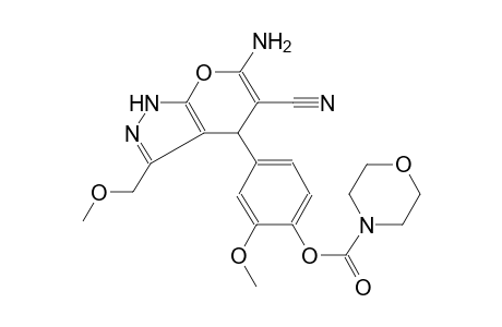 4-morpholinecarboxylic acid, 4-[6-amino-5-cyano-1,4-dihydro-3-(methoxymethyl)pyrano[2,3-c]pyrazol-4-yl]-2-methoxyphenyl ester