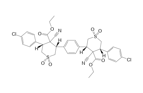ETHYL-3,3'-(1,4-PHENYLENE)-BIS-[5-(4-CHLOROPHENYL)-4-CYANOTETRAHYDRO-2H-THIOPYRAN-4-CARBOXYLATE-1,1-DIOXIDE]
