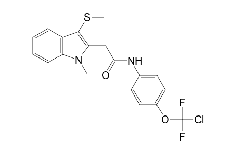 N-[4-[chloranyl-bis(fluoranyl)methoxy]phenyl]-2-(1-methyl-3-methylsulfanyl-indol-2-yl)ethanamide