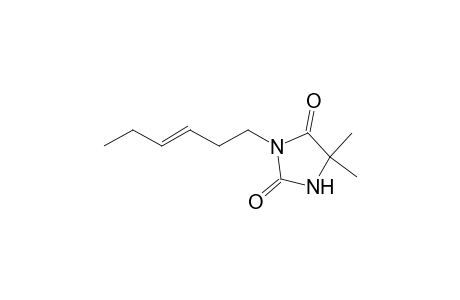 3-(trans-Hex-3-enyl)-5,5-dimethylimidazolidine-2,4-dione