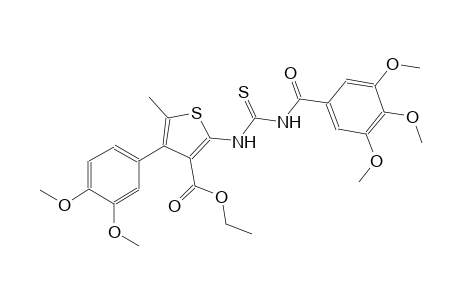 ethyl 4-(3,4-dimethoxyphenyl)-5-methyl-2-({[(3,4,5-trimethoxybenzoyl)amino]carbothioyl}amino)-3-thiophenecarboxylate