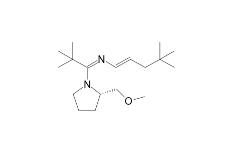 (2'S) 1-(t-Butyl)-1-[2'-(methoxymethyl)pyrrolidino]-6,6-dimethyl-2-aza-1,3-heptadiene