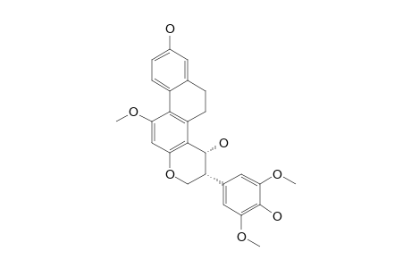 SHANCIOL-C;4-HYDROXY-11-METHOXY-3-(4'-HYDROXY-3',5'-DIMETHOXYPHENYL)-3,4,5,6-TETRAHYDRO-2H-PHENANTHRO-[2,1-B]-PYRAN-8-OL