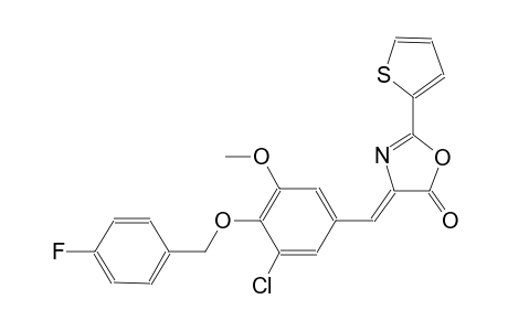 (4Z)-4-{3-chloro-4-[(4-fluorobenzyl)oxy]-5-methoxybenzylidene}-2-(2-thienyl)-1,3-oxazol-5(4H)-one