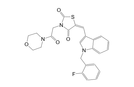 (5E)-5-{[1-(2-fluorobenzyl)-1H-indol-3-yl]methylene}-3-[2-(4-morpholinyl)-2-oxoethyl]-1,3-thiazolidine-2,4-dione