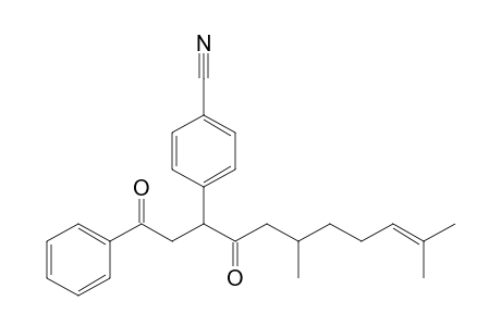 3-(4-Cyanophenyl)-6,10-dimethyl-1-phenylundecan-9-en-1,4-dione