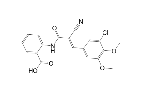 2-{[(2E)-3-(3-chloro-4,5-dimethoxyphenyl)-2-cyano-2-propenoyl]amino}benzoic acid