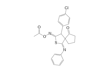 5'-(Acetoxyimino)-4'-(p-chlorophenyl)-2'-(phenylimino)-1-oxo-2',3',4',5'-tetrahydro-spiro[cyclopentane-2,3'-thiophene]