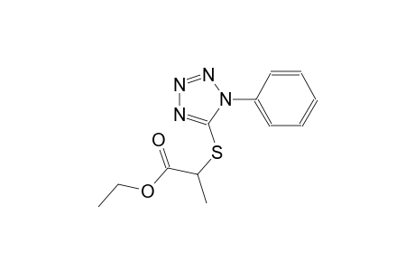 propanoic acid, 2-[(1-phenyl-1H-tetrazol-5-yl)thio]-, ethyl ester