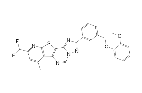 9-(difluoromethyl)-2-{3-[(2-methoxyphenoxy)methyl]phenyl}-7-methylpyrido[3',2':4,5]thieno[2,3-e][1,2,4]triazolo[1,5-c]pyrimidine