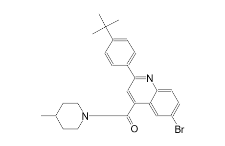 6-bromo-2-(4-tert-butylphenyl)-4-[(4-methyl-1-piperidinyl)carbonyl]quinoline