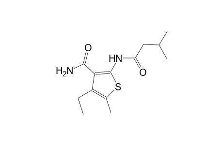 4-ethyl-5-methyl-2-[(3-methylbutanoyl)amino]-3-thiophenecarboxamide