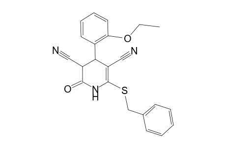 4-(2-Ethoxyphenyl)-2-oxidanylidene-6-(phenylmethylsulfanyl)-3,4-dihydro-1H-pyridine-3,5-dicarbonitrile