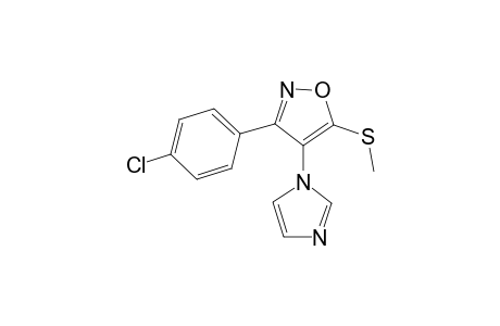 3-(4-Chlorophenyl)-4-(1H-imidazol-1-yl)-5-(methylthio)isoxazole