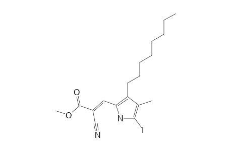 Methyl-(E)-2-cyano-3-(5-iodo-4-methyl-3-octyl-2-pyrrolyl)-propenoate