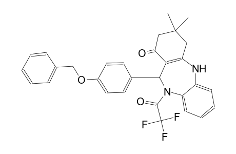 11-[4-(benzyloxy)phenyl]-3,3-dimethyl-10-(trifluoroacetyl)-2,3,4,5,10,11-hexahydro-1H-dibenzo[b,e][1,4]diazepin-1-one