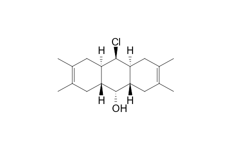 9-Anthracenol, 10-chloro-1,4,4a,5,8,8a,9,9a,10,10a-decahydro-2,3,6,7-tetramethyl-, (4a.alpha.,8a.beta.,9.alpha.,9a.beta.,10.beta.,10a.alp ha.)-