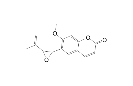 2H-1-Benzopyran-2-one, 7-methoxy-6-[3-(1-methylethenyl)oxiranyl]-, trans-