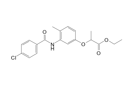 Ethyl 2-(3-[(4-chlorobenzoyl)amino]-4-methylphenoxy)propanoate