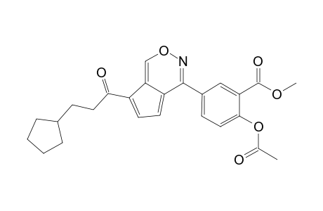 2-Acetoxy-5-[7-(3-cyclopenthylpropionyl)cyclopenta[d][1,2]oxazin-4-yl]benzoic acid methyl ester