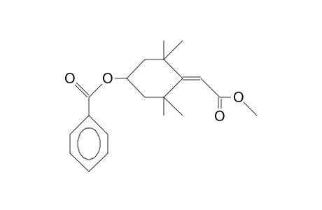 Methyl (aS)-(4-benzoyloxy-2,2,6,6-tetramethyl-cyclohexylidene)-acetate